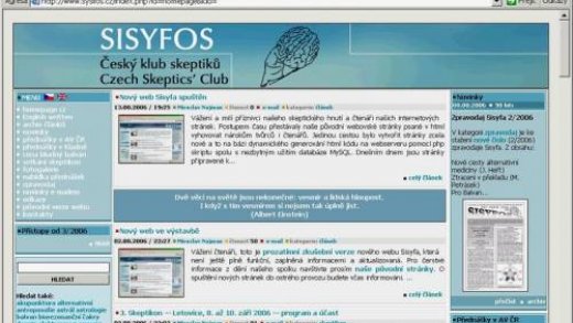 Nový web Sisyfa spuštěn