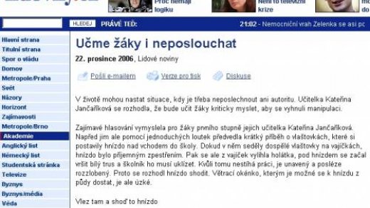 Učme žáky i neposlouchat