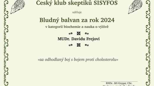Bludný balvan za rok 2024: MUDr. David Frej Bludný balvan za rok 2024: MUDr. David Frej