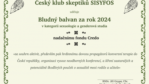 Bludný balvan za rok 2024: Nadační fond Credo Bludný balvan za rok 2024: Nadační fond Credo